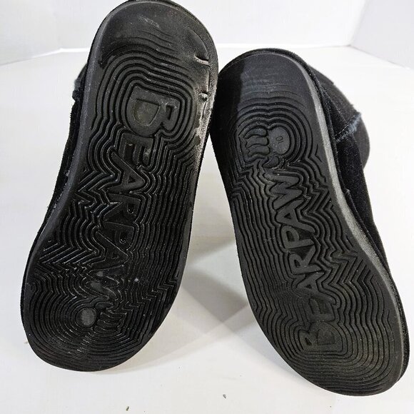 BEARPAW EMMA BLACK WOMEN'S SHORT SUEDE BOOTS SIZE 10 COZY COMFORTABLE - Picture 2 of 4